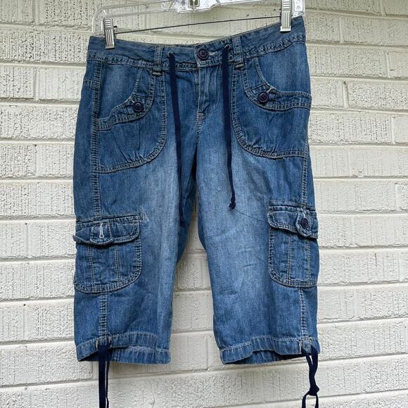 Vintage Y2K Union Bay Denim Cargo Shorts - Picture 1 of 5